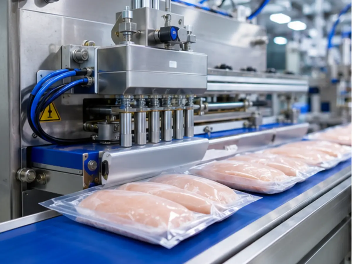 Modern frozen chicken packaging and processing line